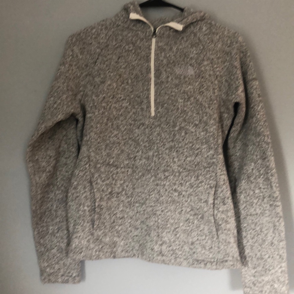 North Face 1/4 zip hoodie sweatshirt
